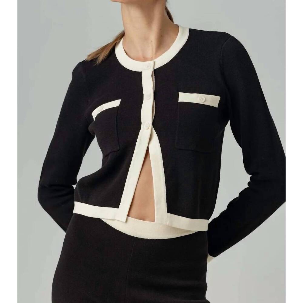 NEW SUNDAYS amora cardigan top in black